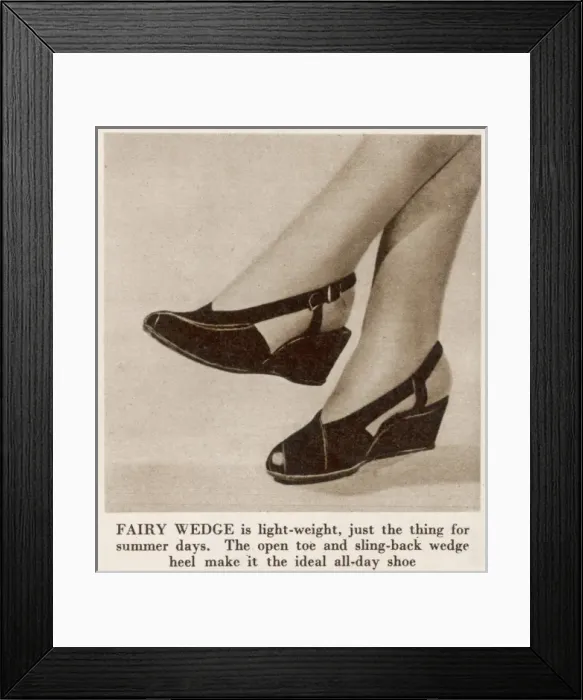Framed Print : Sling Back Fairy Wedge