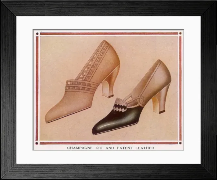 Framed Print : Champagne Kid & Patent Framed Print : Champagne Kid & Patent