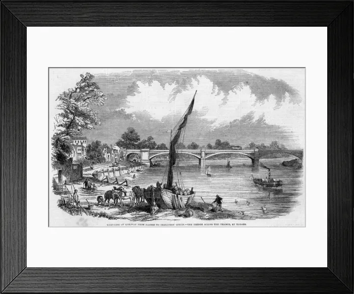 Framed Print : Barnes Railway Bridge