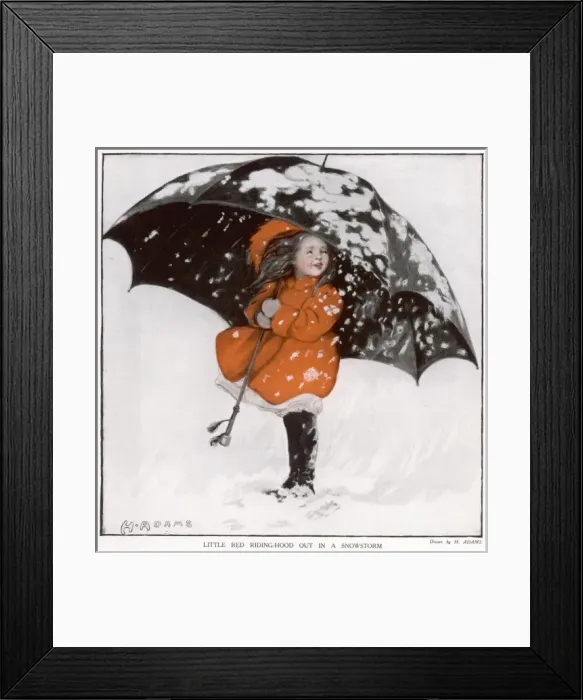 Framed Print : Red Riding Hood & Snow Framed Print : Red Riding Hood & Snow