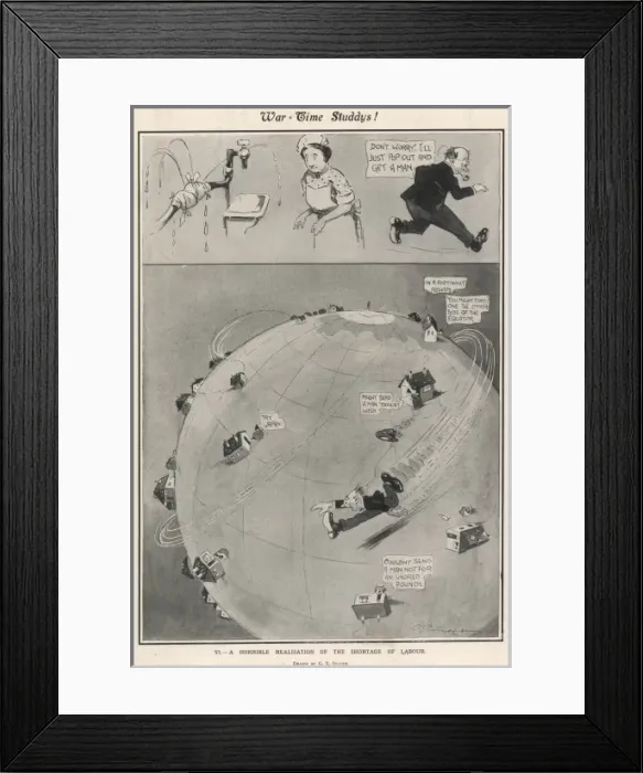 Framed Print : Shortage of Labour during WWI