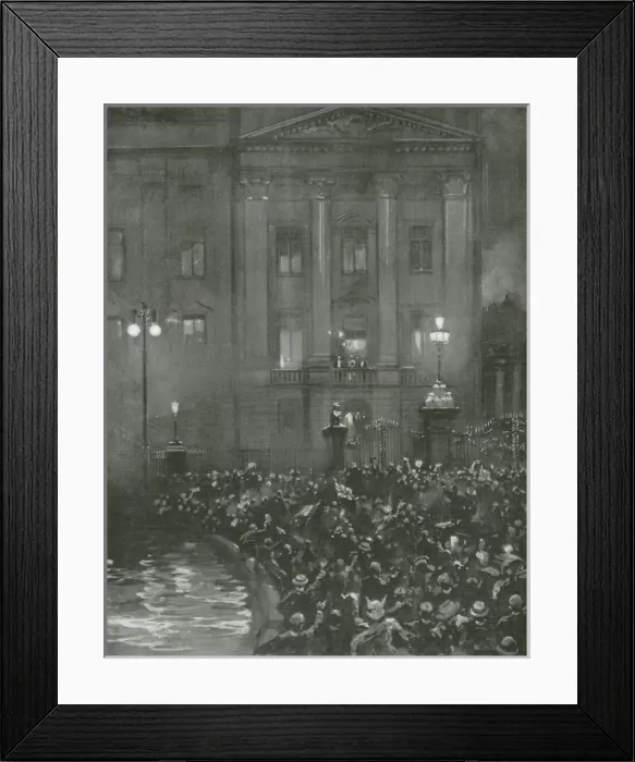 Framed Print : Declaration of War - Outside Buckingham Palace 1914 Framed Print : Declaration of War - Outside Buckingham Palace 1914