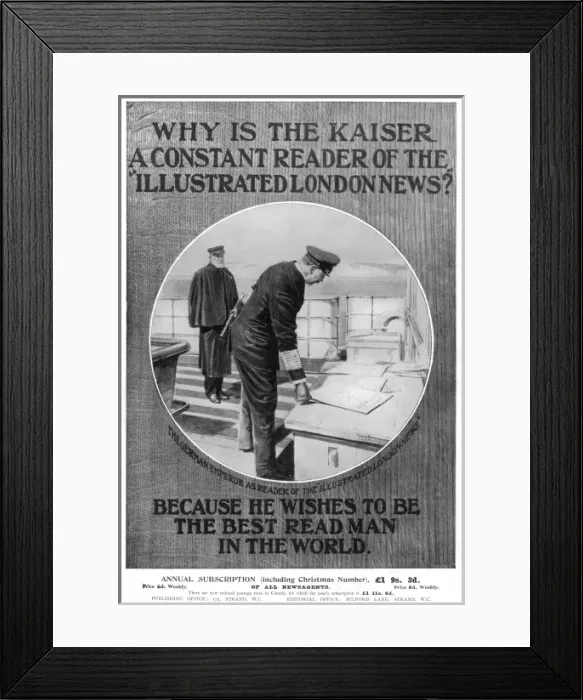 Framed Print : Kaiser Reading the Iln Framed Print : Kaiser Reading the Iln