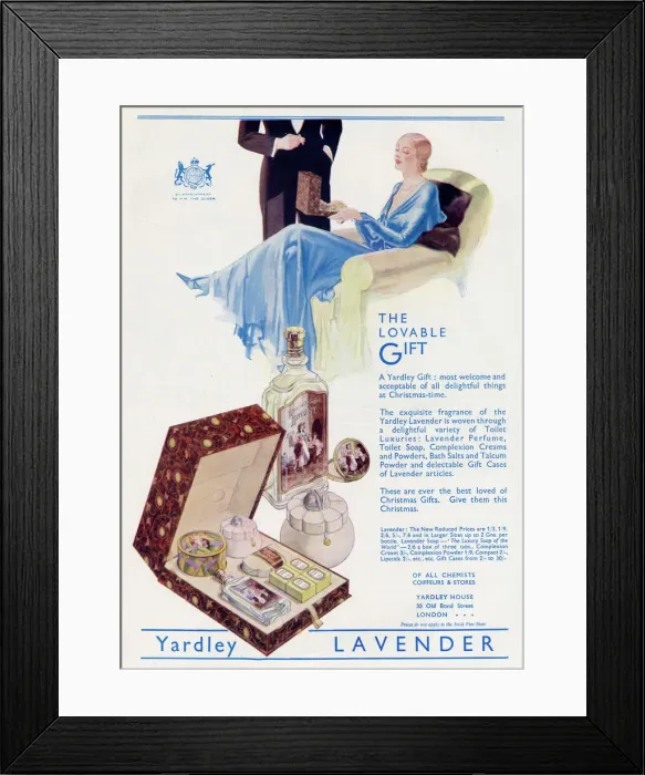 Framed Print : Advert for Yardley Lavender 1932 Framed Print : Advert for Yardley Lavender 1932