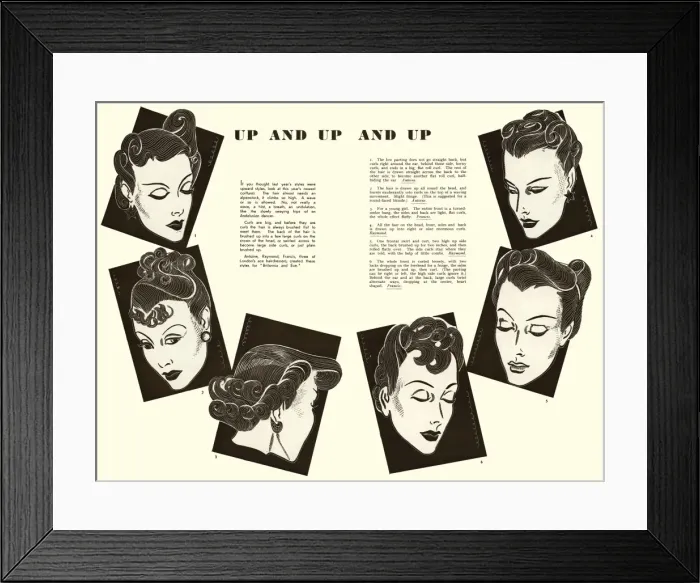 Framed Print : Hairstyles for 1938