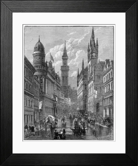 Framed Print : Bradford Market Street