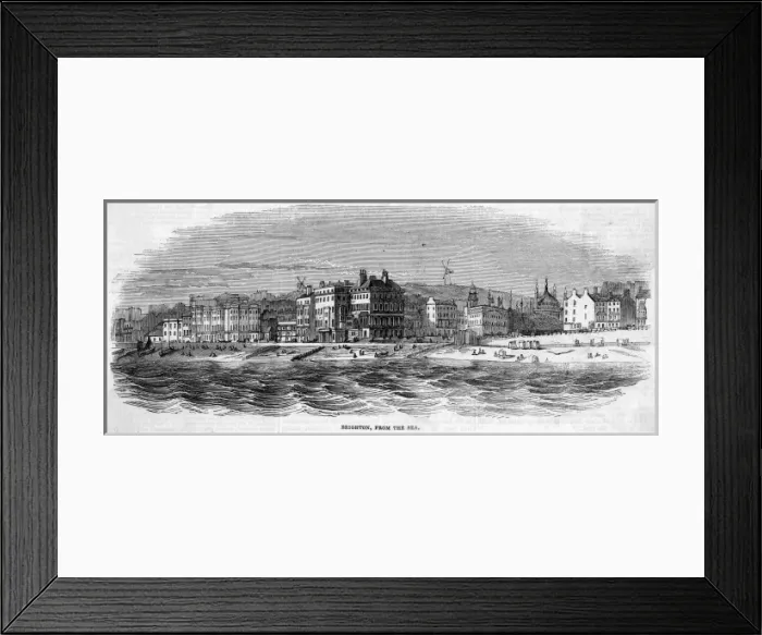 Framed Print : BRIGHTON. Brighton, Sussex - the sea- front viewed from the sea Framed Print : BRIGHTON. Brighton, Sussex - the sea- front viewed from the sea