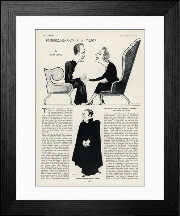 Framed Print : Review in the Tatler Framed Print : Review in the Tatler