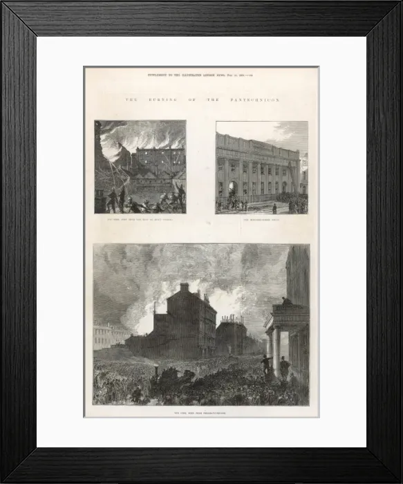 Framed Print : Burning of Pantechnicon Framed Print : Burning of Pantechnicon