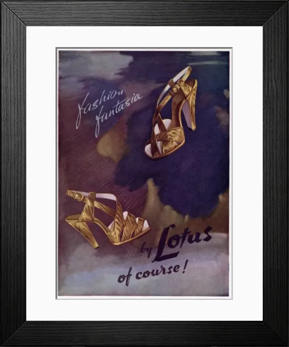Framed Print : Advert for Lotus shoes 1947 Framed Print : Advert for Lotus shoes 1947