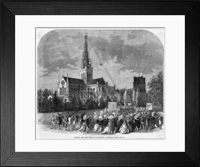 Framed Print : Spire at Chichester