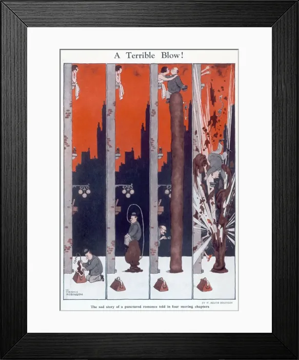 Framed Print : Heath Robinson Cartoon Framed Print : Heath Robinson Cartoon
