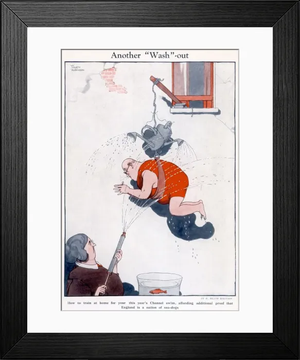 Framed Print : Another Wash-out by W. Heath Robinson Framed Print : Another Wash-out by W. Heath Robinson