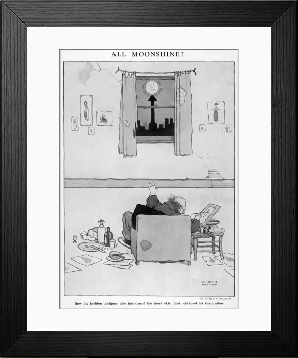 Framed Print : All Moonshine! by W. Heath Robinson