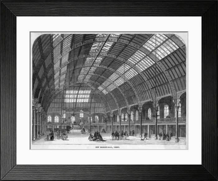 Framed Print : DERBY. The Market Hall Framed Print : DERBY. The Market Hall