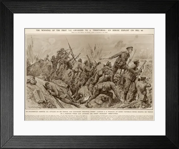 Framed Print : Woolley Earns Vc  /  Hill 60