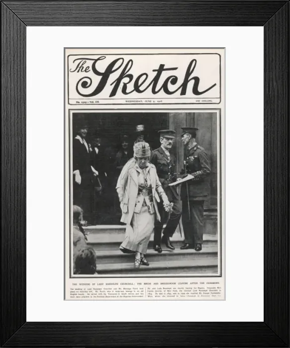 Framed Print : Lady Churchill Marries Framed Print : Lady Churchill Marries