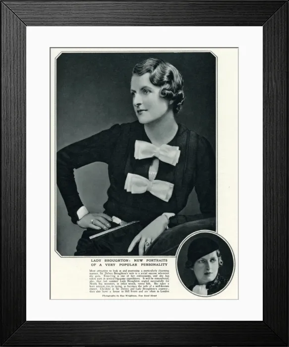 Framed Print : Lady Broughton 1934 Framed Print : Lady Broughton 1934