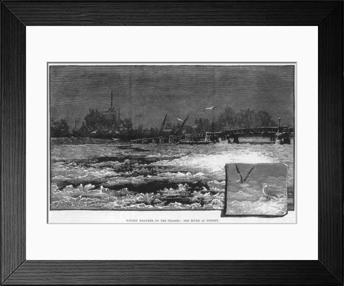Framed Print : Wintry Weather on Thames Framed Print : Wintry Weather on Thames