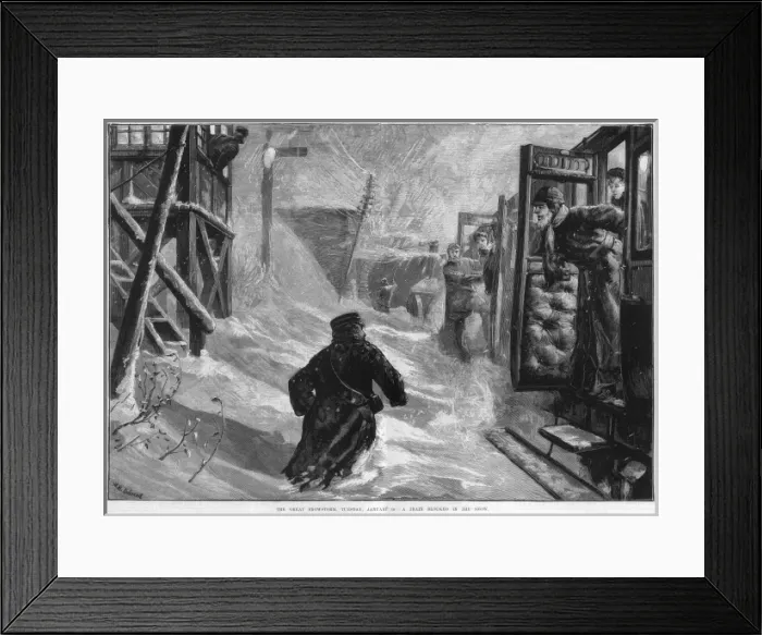 Framed Print : Train Blocked by Snow Framed Print : Train Blocked by Snow