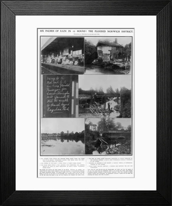 Framed Print : Floods in Norwich 1912 Framed Print : Floods in Norwich 1912