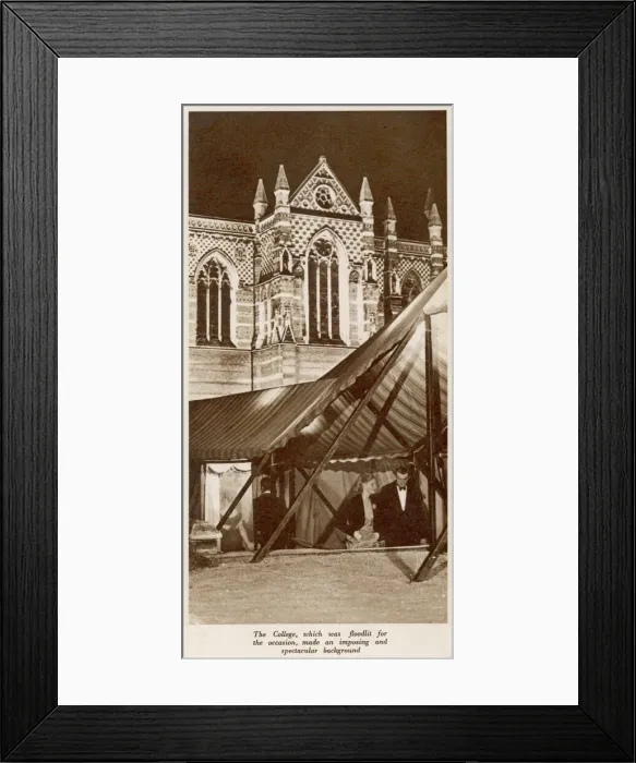 Framed Print : Keble College floodlit 1949