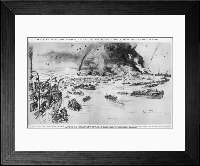 Framed Print : Dunkirk evacuation in World War Two Framed Print : Dunkirk evacuation in World War Two