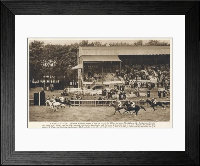 Framed Print : A Grand Finish. Racing at Newmarket, 1939 Framed Print : A Grand Finish. Racing at Newmarket, 1939