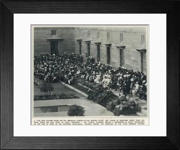 Framed Print : Viceroy speech at unveiling of the Four Dominion Columns, Ne Framed Print : Viceroy speech at unveiling of the Four Dominion Columns, Ne
