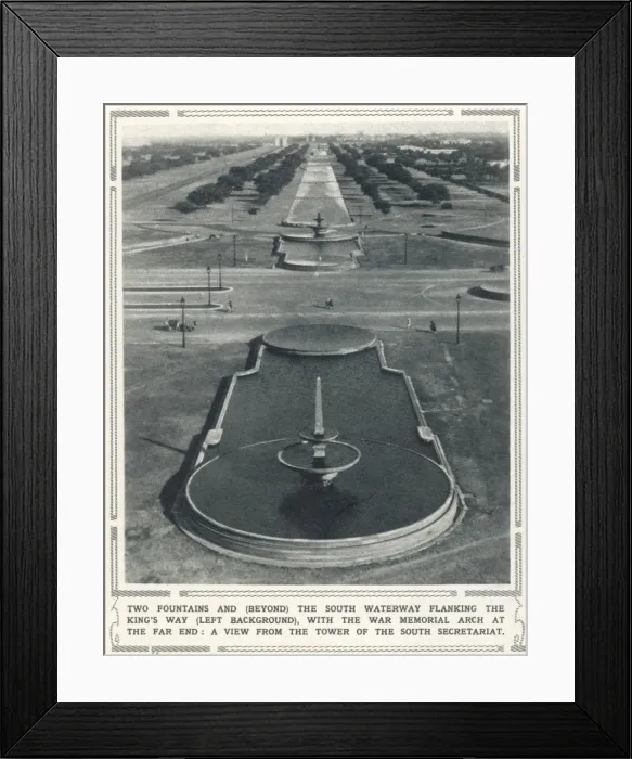 Framed Print : Two Foundations and the South Waterway, New Delhi Framed Print : Two Foundations and the South Waterway, New Delhi