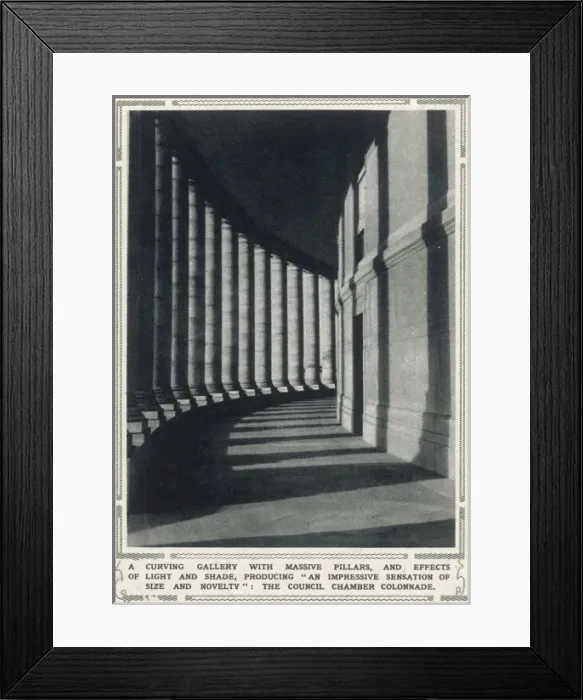 Framed Print : Council Chamber Colonnade, New Delhi Framed Print : Council Chamber Colonnade, New Delhi