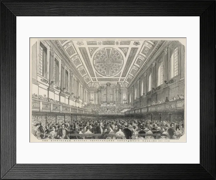Framed Print : The Birmingham Music Festival - The Great Music Hall