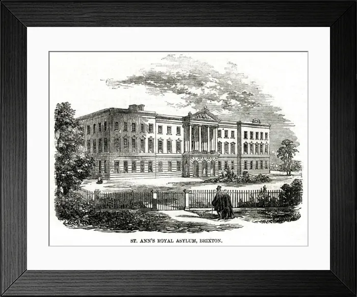 Framed Print : St. Anns Royal Asylum, Brixton 1857 Framed Print : St. Anns Royal Asylum, Brixton 1857