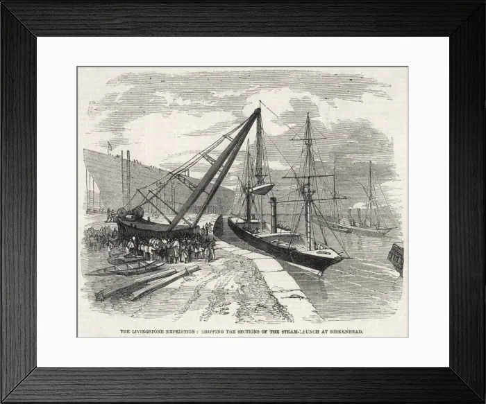 Framed Print : Livingstones steamer in sections at Birkenhead Framed Print : Livingstones steamer in sections at Birkenhead