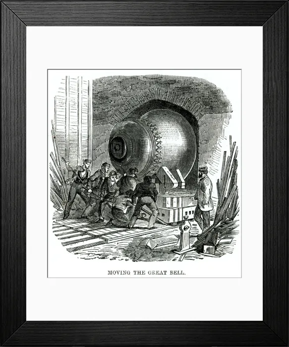 Framed Print : Moving the Great Bell 1858 Framed Print : Moving the Great Bell 1858
