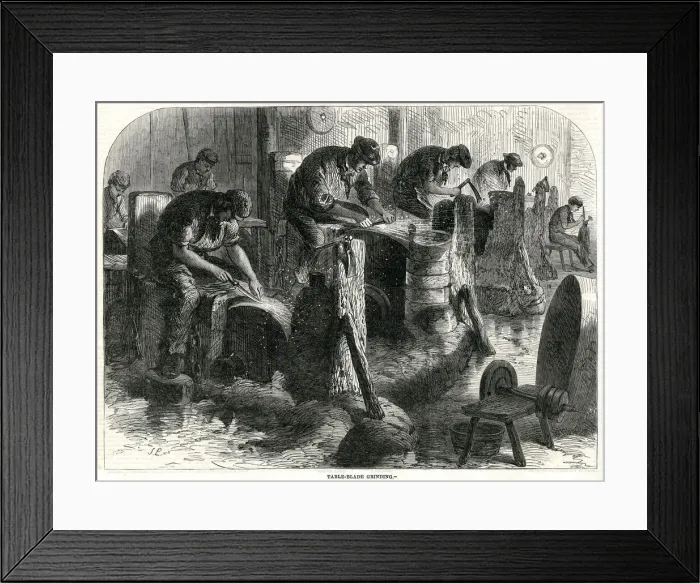 Framed Print : Sheffield Steel manufactures 1866 Framed Print : Sheffield Steel manufactures 1866