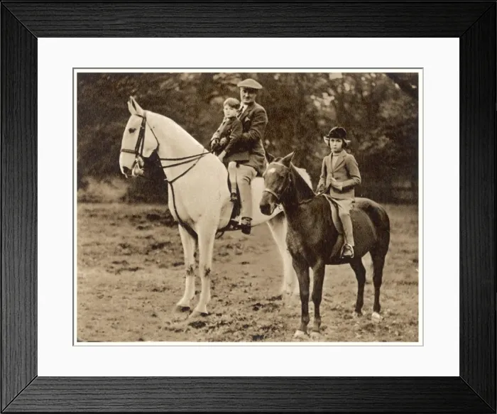 Framed Print : A. C. Critchley and his children Framed Print : A. C. Critchley and his children