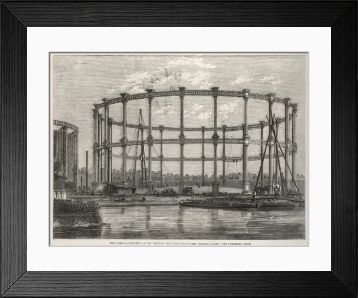 Framed Print : Gas Holder of Imperial Gas Company Framed Print : Gas Holder of Imperial Gas Company