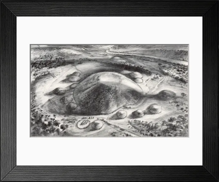 Framed Print : Megalithic burial mound at Knowth Framed Print : Megalithic burial mound at Knowth