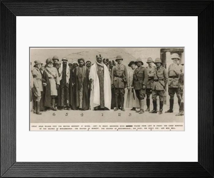 Framed Print : Great Arab Rulers visit the British Residence at Basra