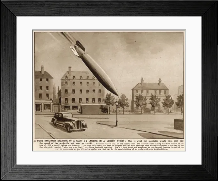 Framed Print : V-2 lands on London Framed Print : V-2 lands on London