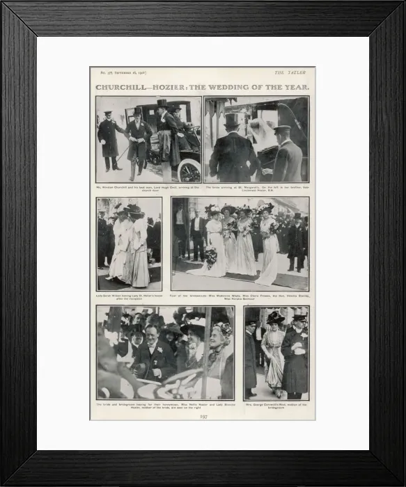 Framed Print : Churchill Hozier wedding
