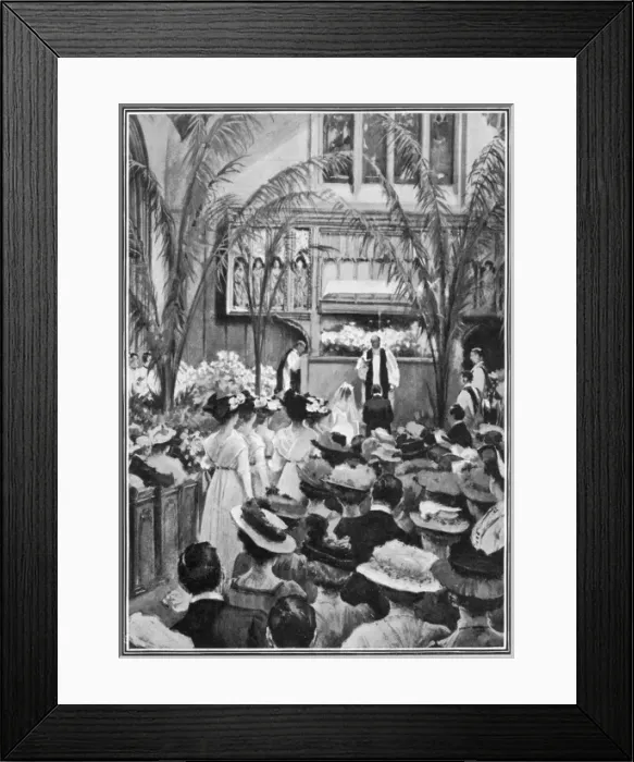 Framed Print : Winston Churchill and Clementine Hozier, wedding ceremony Framed Print : Winston Churchill and Clementine Hozier, wedding ceremony