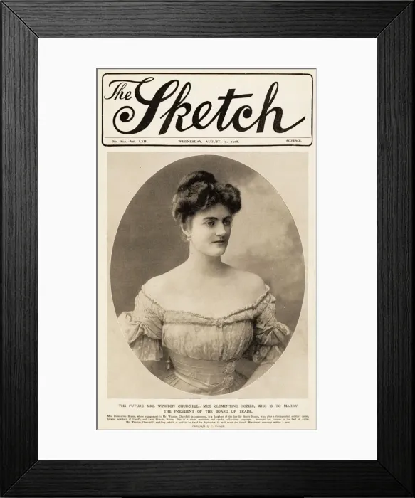 Framed Print : Clementinei Hozier engaged to Winston Churchill
