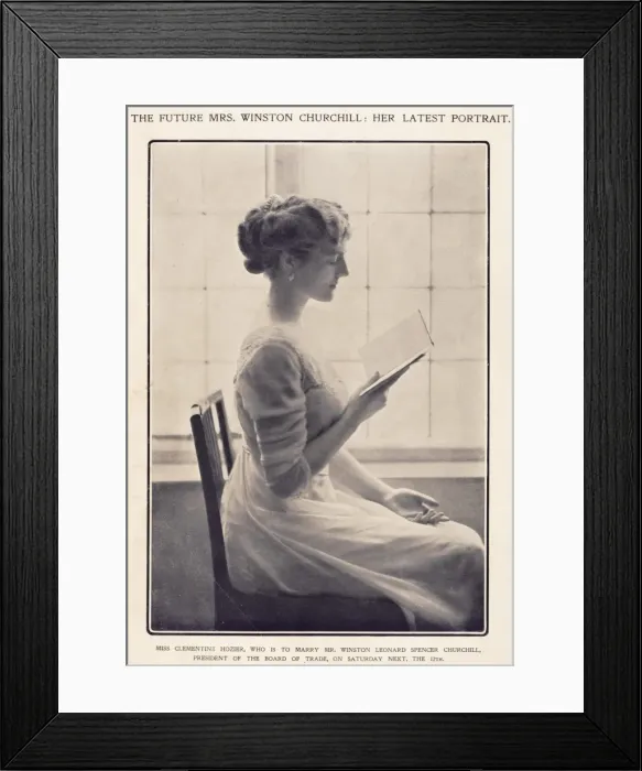Framed Print : The Future Mrs Winston Churchill Framed Print : The Future Mrs Winston Churchill