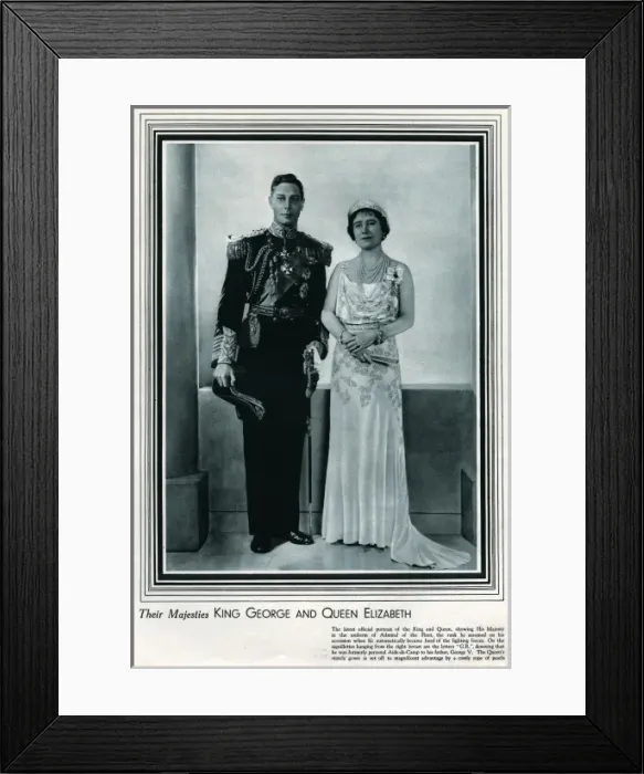Framed Print : King George VI and Queen Elizabeth consort 1937 Framed Print : King George VI and Queen Elizabeth consort 1937