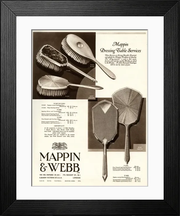 Framed Print : Hair Brush Sets on sale at Mappin & Webb
