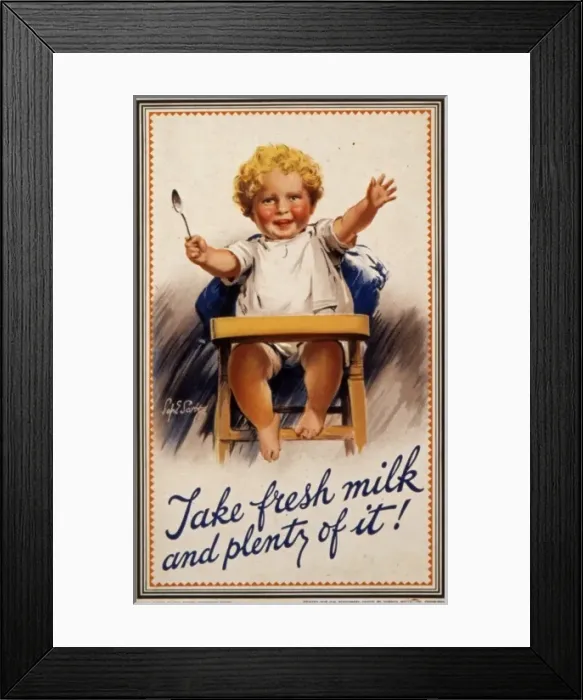 Framed Print : Empire Marketing Board milk poster Framed Print : Empire Marketing Board milk poster