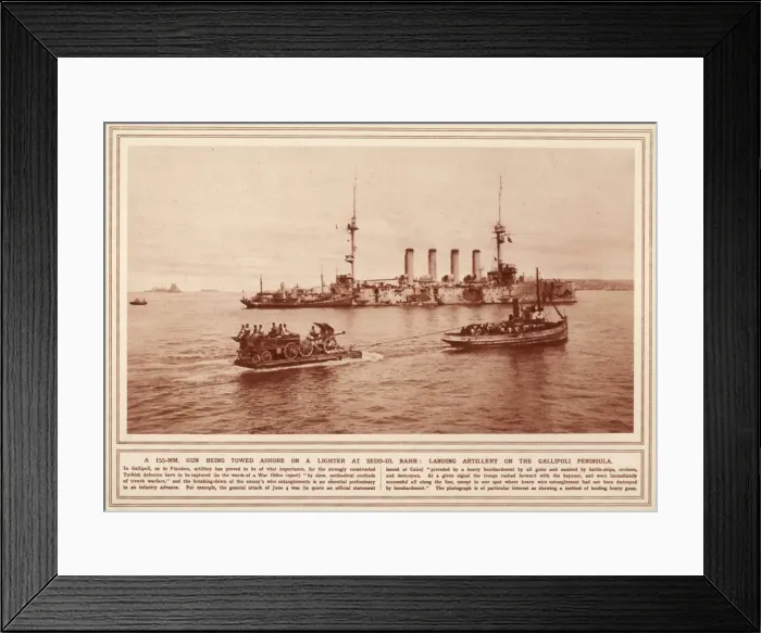 Framed Print : Landing artillery on the Gallipoli Peninsula Framed Print : Landing artillery on the Gallipoli Peninsula