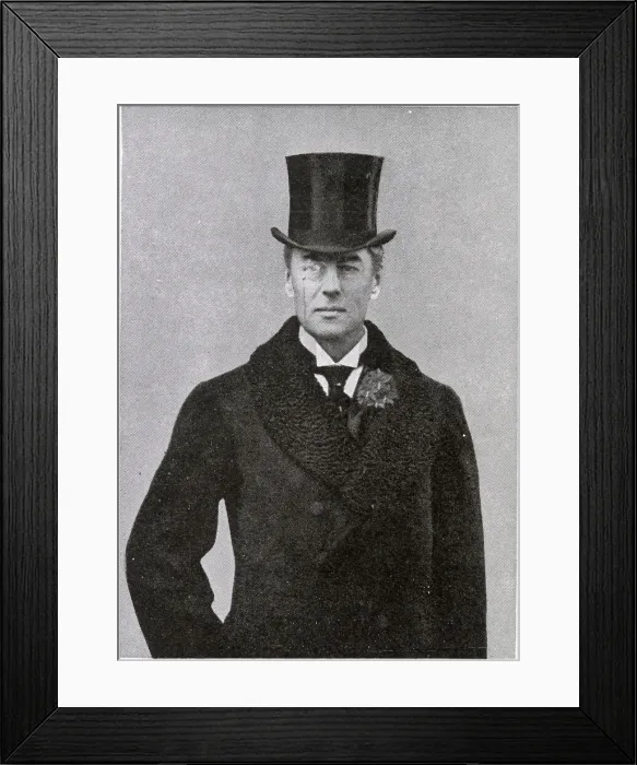 Framed Print : Joseph Chamberlain (1836 - 1914), British statesman who was first a radical Liberal. Photograph taken during a trip at Newcastle. Date: 1903